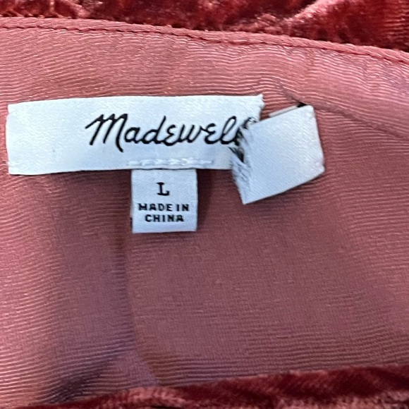 ❤️ MADEWELL Velvet Tiered Cami Top – Size L - Picture 3 of 10